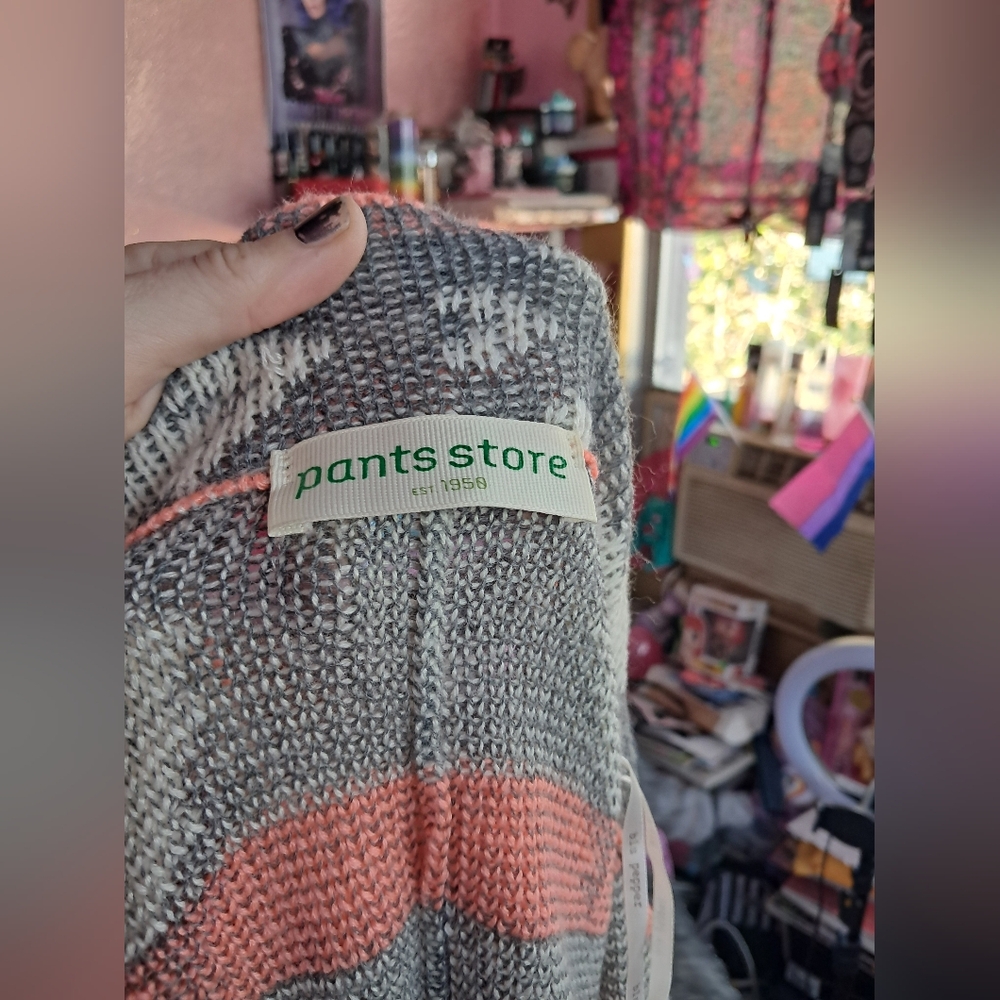 Blu Pepper Orange and Gray Geometric Cardigan - Picture 13 of 13